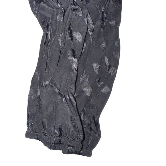 Leyden Black Textured Long Sleeve Cropped Top Medium - Picture 5 of 9